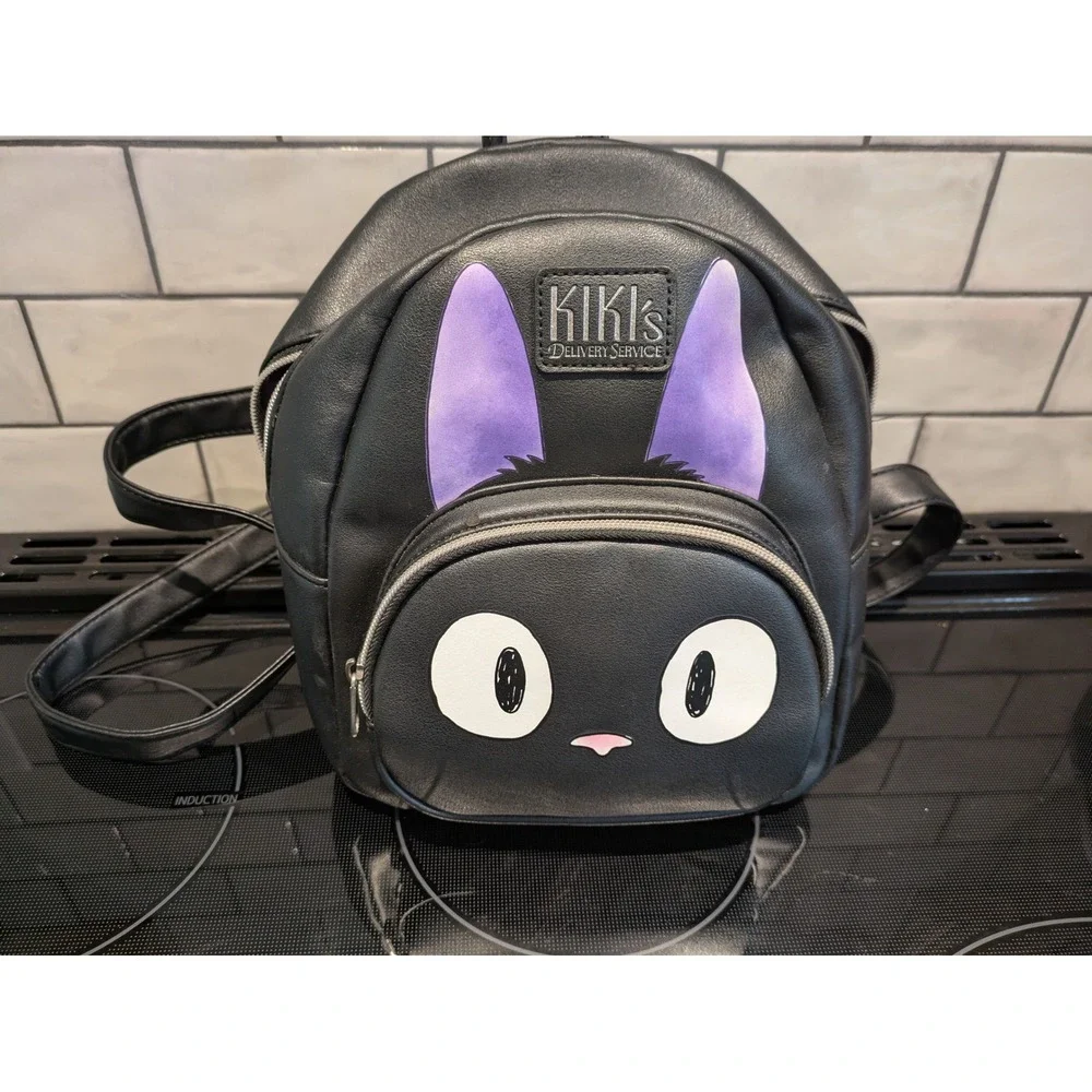 Studio Ghibli Kiki's Delivery Service Jiji Black Cat Mini Backpack Faux Leather